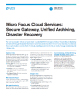 Micro Focus Cloud Services : Secure Gateway, Unified Archiving, Disaster Recovery