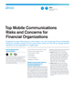 Top Mobile Communications Risks and Concerns for Financial Organizations