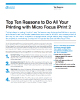 Top Ten Reasons to Do All Your Printing with Micro Focus iPrint