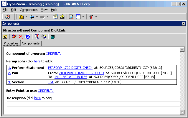 Properties Tab (Multi-Range Cobol Extraction)