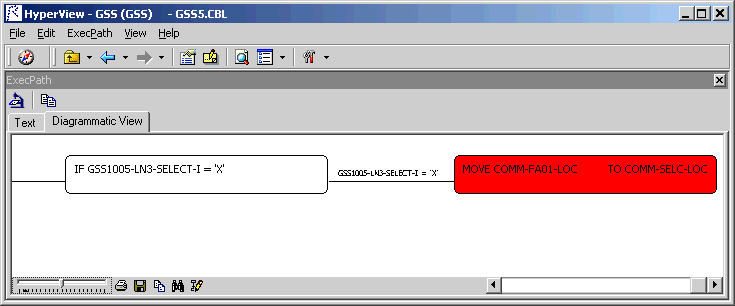 Execution Path Pane with Diagram