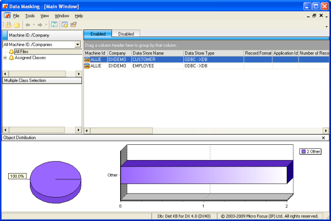 Data Masking Main Window