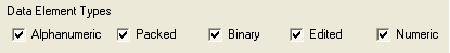 Advanced Options - Data Element Types