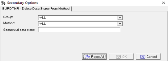 Secondary Options - Import Methods Information