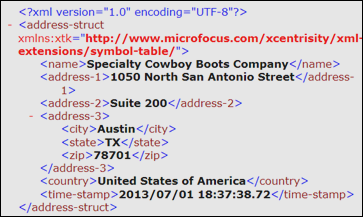 Content of generated XML document address05.xml