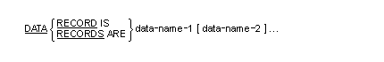 Syntax for General Format for the DATA RECORDS clause