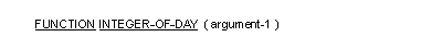 Syntax for General Format for the INTEGER-OF-DAY function