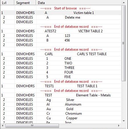 Segment browser