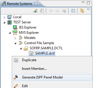 Executing the ISPF panel model generator 4