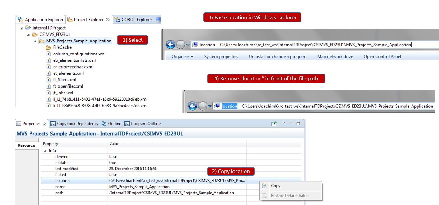 Determining the file path of the Cache