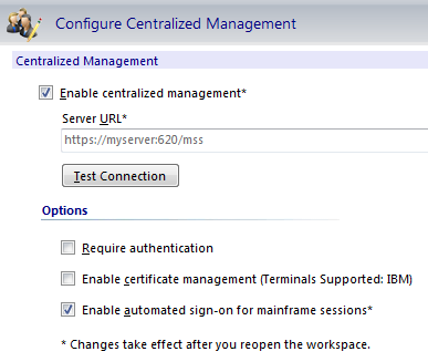 Enable centralized management