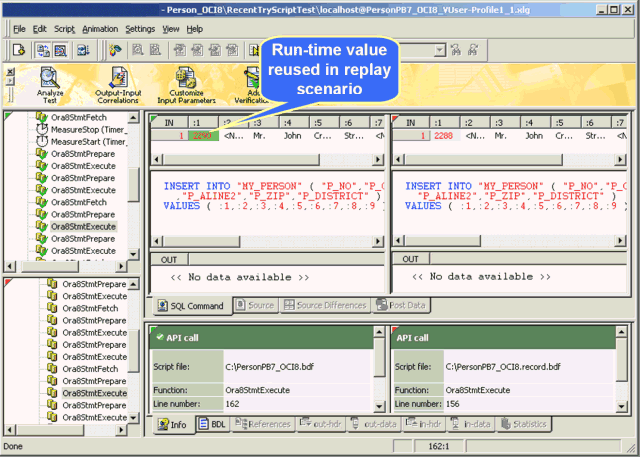 Graphic that shows run-time value