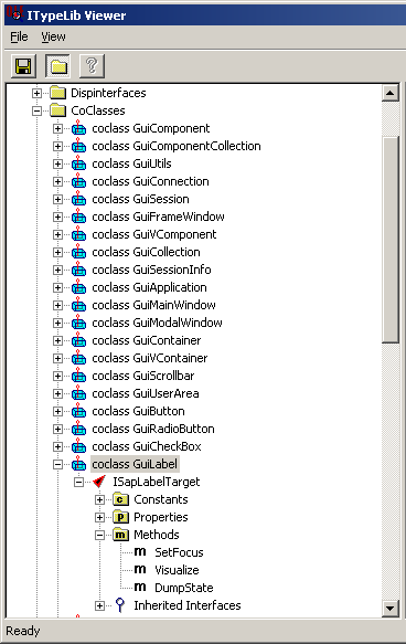 Image of properties that can be accessed using the label control