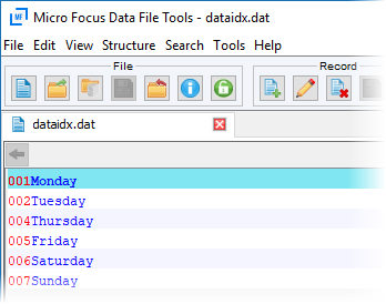 An indexed file sorted on the primary key