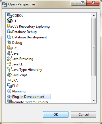 Open Perspective Plug-in Development