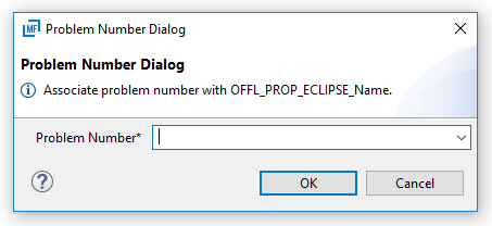 Problem Number Dialog Box