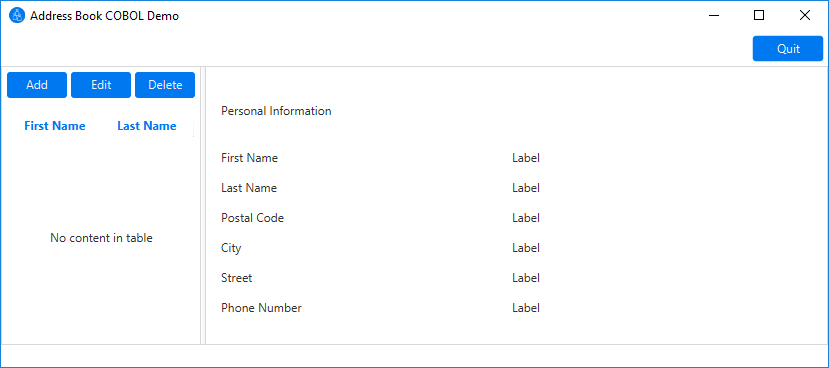 Address Book COBOL Demo