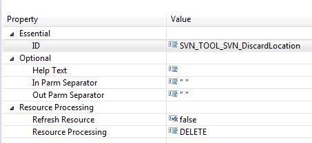 Discard Tool Properties