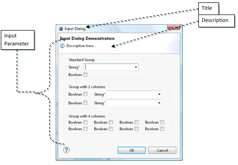 An input dialog sample