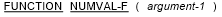 Syntax for the NUMVAL-F function